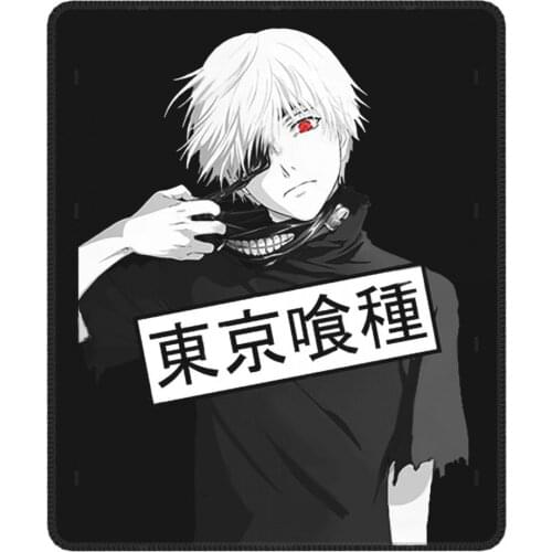 Kaneki Ken Crazy Mouse Pad Tokyo Ghoul Japanese Anime with Locking Edge Mat Pads Rubber PC Table Decoration Cover