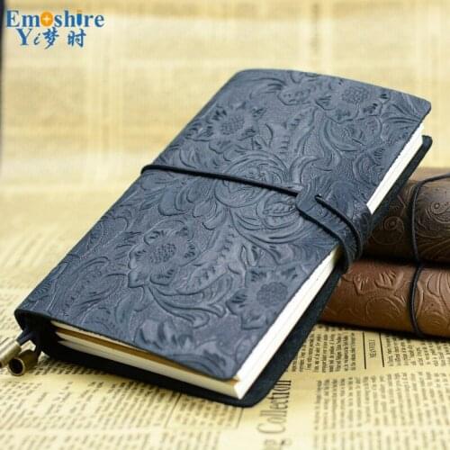 Tied the Rope Leather Travel Notepad Custom Handmade Leather Notebook Retro European-style Diary Gift N109