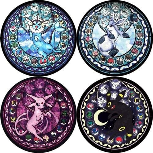 Round Carpet Living Room Anti Slip Mat Floor Mats Cartoon Pokemon Pattern Bedroom Floor Decoration Prayer Yoga Rug DW255