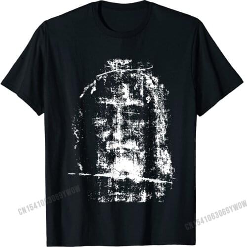Shroud Of Turin Jesus Christ Face T-Shirt Camisas Men Casual T Shirts Tees For Men Funny Cotton Custom Tshirts