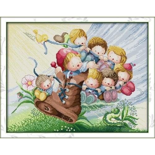 Thumb Tom cross stitch kit cartoon 14ct 11ct count print canvas stitching embroidery DIY handmade needlework