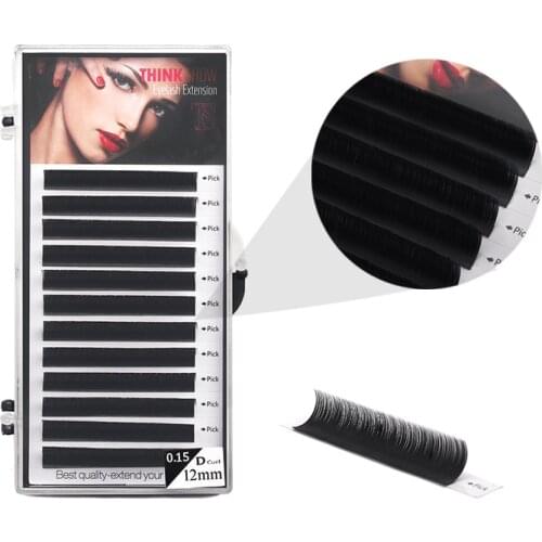 Natural Dark Eyelash Extension Soft Individual Lashes Korea Silk Volume Eye lashes Makeup Natural Lashes False Eyelashes