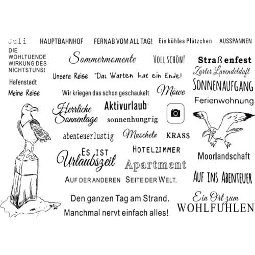 German Clear Stamps Scrapbook Paper Craft Clear stamp scrapbooking X0411