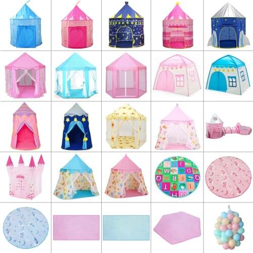 Kid Tent House Portable Princess Prince Castle Infantil Toddler Children Toy Gift Courtyard Garden Crawling Folding Outdoor Tent