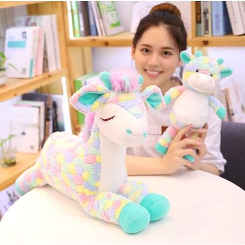 New sika deer plush stuffed animals, beautiful household decorates the fawn hold pillow doll to favorite birthday present holida