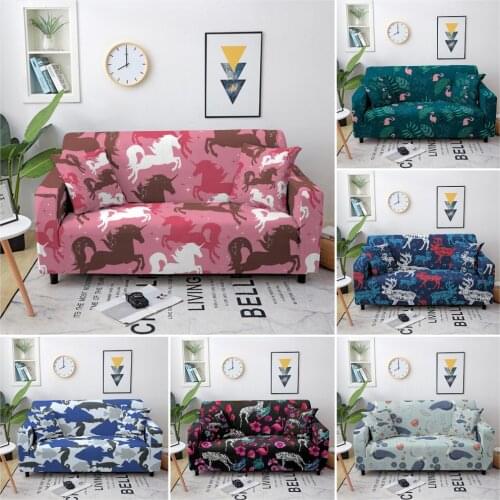 Cartoon Animal Pattern Elastic Sofa Cover Spandex Stretch Sofa Slipcovers For Living Room Sectional Couch Cover 1/2/3/4 Seater