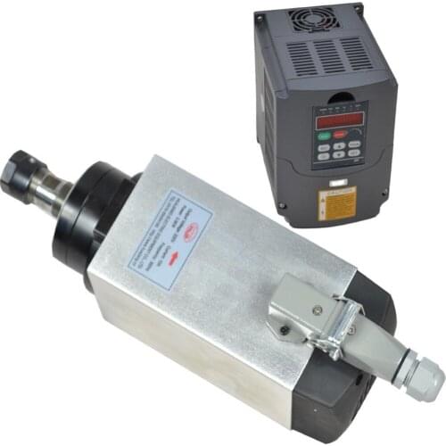 Spindle Motor 3KW air cooled CNC Spindle 4 bearings in and matching vfd inverter for motor speed controller