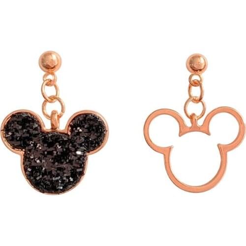 Cute Earrings Stud Wholesale Mouse Ear Clip Crystals Anime Charm Jewelry For Women Korean Fashion Wedding Cartoon Accessories