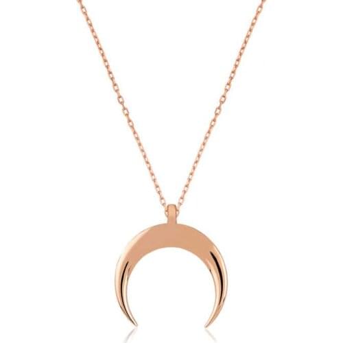 Tevuli 925 Sterling Silver Crescent Moon Necklace