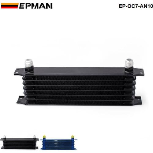UNIVERSAL 7 ROW AN10 -10AN ENGINE TRANSMIS OIL COOLER TRUST TYPE EP-OC7-AN10