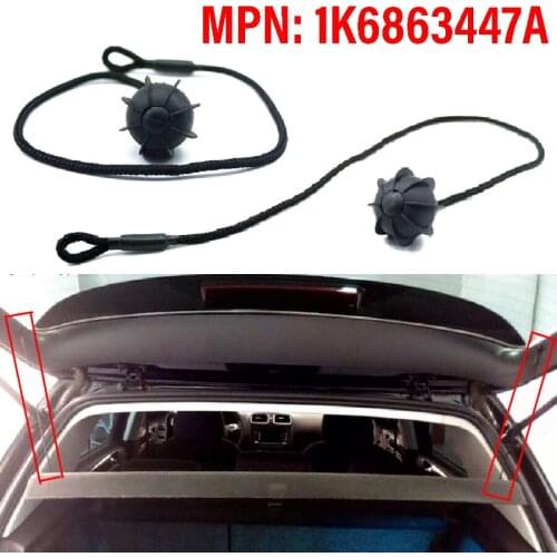 Wooeight 2x 45cm Car Parcel Shelf String Cord Tonneau Tailgate Cover Strap For VW Golf MK5 MK6 Rabbit R R32 R20 GTI 1K6863447A