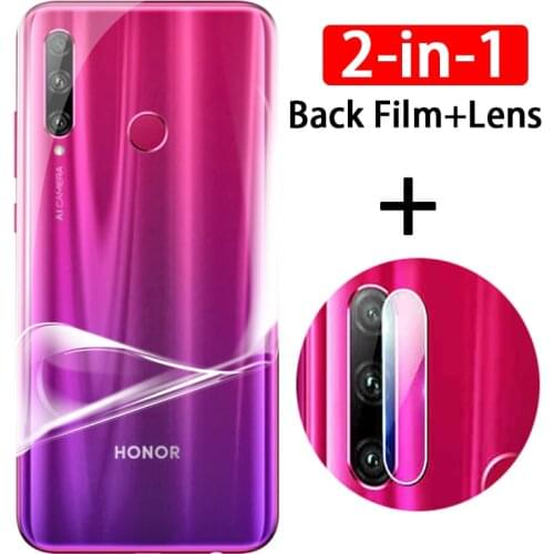 2 in 1 Back Full Protection on for Huawei Honor 10i 10 lite honor10 i 10lite Soft Hydrogel Film Camera Lens Protector not glass