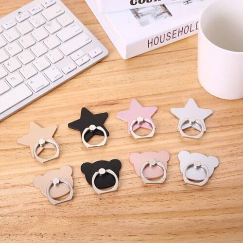 1PC portable Strong stickiness Mobile phone ring buckle ring metal ring bracket lazy mobile phone bracket Can be carried on hand