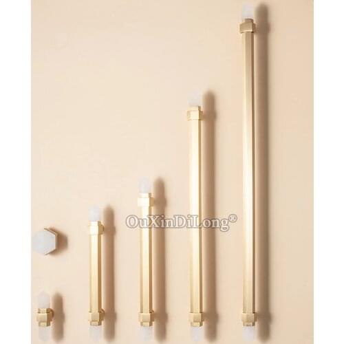 1PCS Luxury Solid Brass + Natural Crystal Knobs T Bar Handles Drawer Pulls Kitchen Cabinet Knobs and Handle Furniture Pens GF483