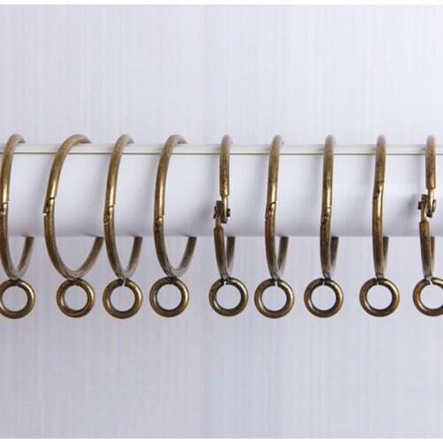 10 PCS Curtain Rings 38mm Internal Diameter Iron Stainless Steel Curtains Rings Hanging Rings for Curtains and Rods Silver
