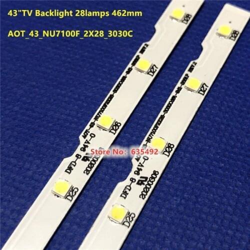 100% New LED Strip 28 Lamp For Samsung 43"TV UE43NU7440 UE43NU7170U UE43NU7100U UE43NU7020 AOT_43_NU7100F_2X28_3030C BN44-00947A