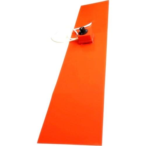 230v 800w 200*1000*1.5mm Silicone Oil Drum Heater adhesive 1 side dial thermostat on pad 1500mm lead wire