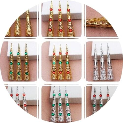 3pcs / lot thick finger sets of armor costume Qing Dynasty palace concubines false nail sets long-Ancient Queen Goddess