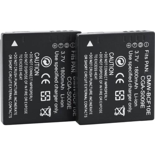 2X Probty CGA-S009E CGA S009E Camera Batteries for Panasonic DMC-FC25 DMC-FX500 DMC-FX580 DMC-TS1 DMC-FT1 DMC-FS7 DMC-FH20 FS7