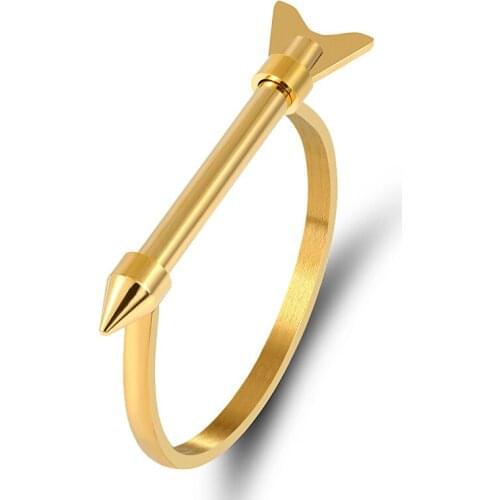 Simple Desgin Arrow Charm Cuff Bangles & Bracelets for Women Jewelry Stainless Steel Bracelets Black Color Fashion Pulseiras