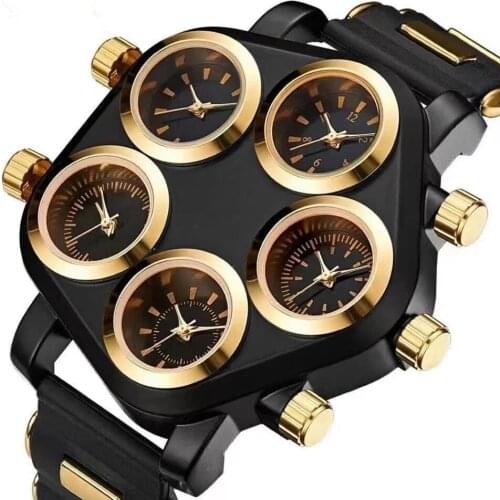 Fashion Design Mens Watches Top Brand Luxury 5 Dials Sport Wristwacth for Men Waterpoof Big Dial Fashion Male Watches Relogio