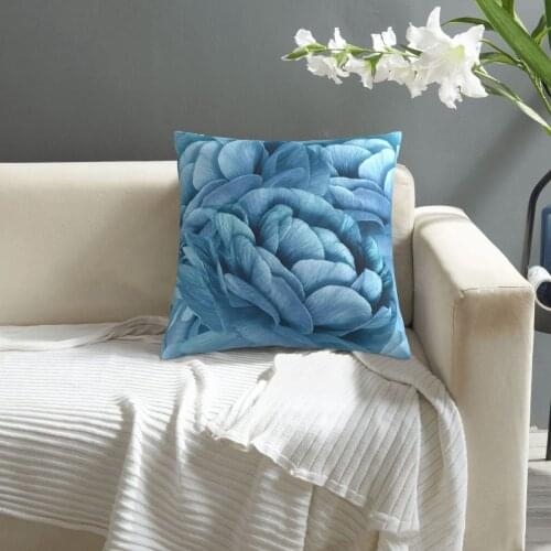 Floral Light Blue Turquoise pillowcase printed cushion cover sofa waist pillow pillow cover