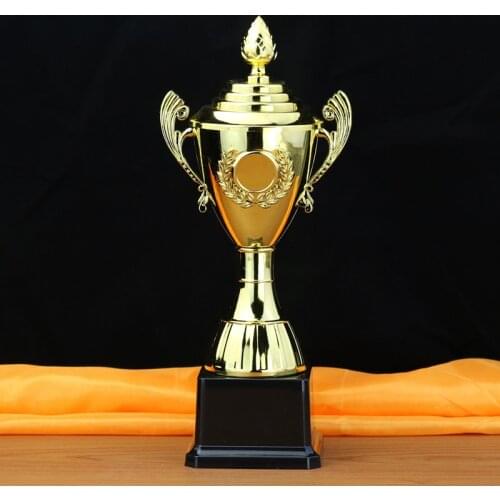 HX4061 Free Customize Plastic Trophy Gold-plated Souvenir Cr Awards Cup Student Match Company Reward Ceremony Home Dec