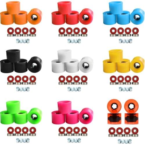 4pcs 78A 60mm Longboard Wheels PU Material Skate Roller Skateboard Part Wheels Replacement Accessories