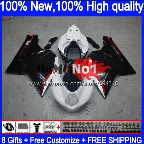 Body For MV Agusta F4 R312 750S 1000 R 750 1000CC 104MC.6 1000R 312 1078 1+1 white glossy MA MV F4 2005 2006 05 06 Fairing kit