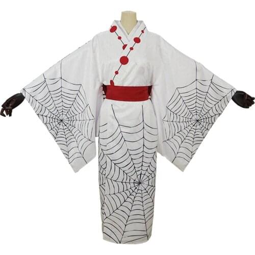 Demon Slayer Kimetsu no Yaiba Rui Cosplay Costume Kimono Dress Suit For Adult Women Girls
