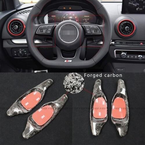 Forged Carbon Car Steering Wheel Extension DSG Paddle Shifter Shift For Audi S3 8V 2013 2014 2015 2016 2017
