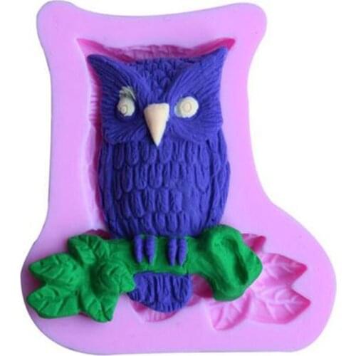 Lovely Cartoon Owl 3D Shape Fondant Cake Silicone Mold Chocolate Pastry Mould Biscuits Candy Molds DIY Cake Decoration Tools
