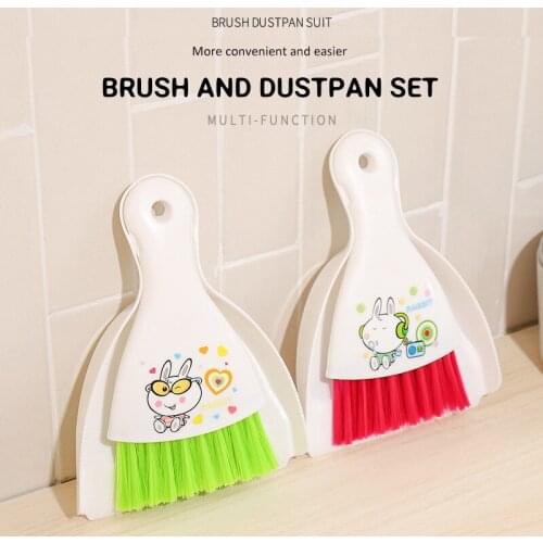 Mini Desktop Sweep Cleaning Brush Two-Piece Set Keyboard Brush Small Broom Set For Home Clean Brush Kitchen Tools Cocina