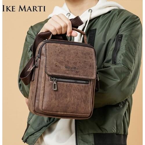 Casual Men Shoulder Bag Vintage Crossbody Bags High Quality Male Bag PU Leather Handbag Capacity Men Messenger Bags Tote Bag