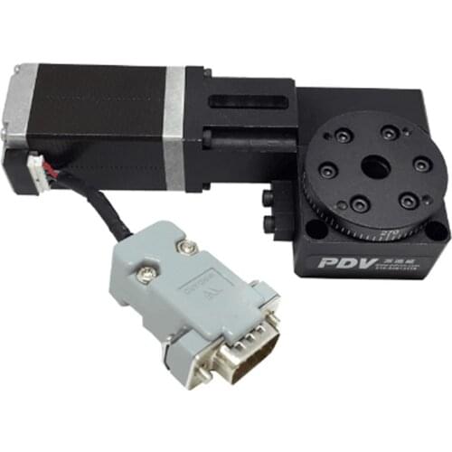 PX110-30 precision electric rotary table (worm gear), diameter 30mm indexing plate, angle range 360 degrees, ratio 64: 1