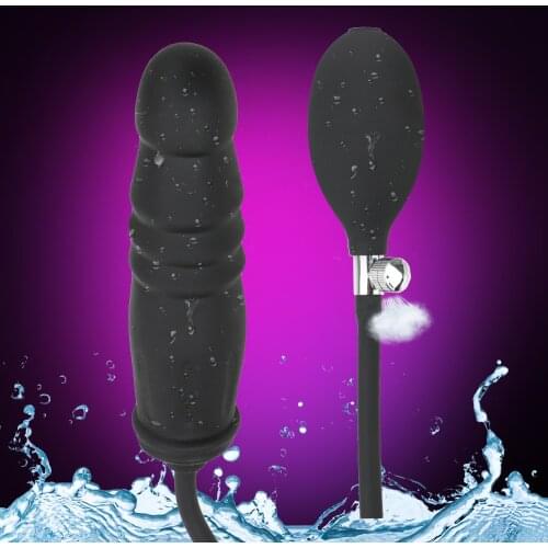 Expandable Butt Plug Anal Dilator With Pump Inflatable Anal Dildo Plug Silicone Anal Massage Sex Toys for Women Men