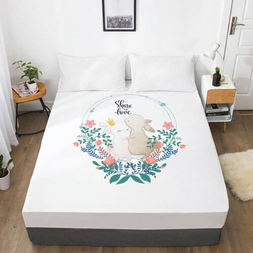 Animal Cartoon Kids Elastic fitted sheet bed sheet With An Elastic Band Mattress Cover Bed cover for children baby flower
