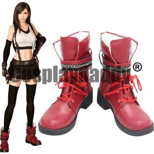 Final Fantasy VII FF7 Remake Nibelheim AVALANCHE Member Tifa Lockhart Lockheart Game Cosplay Shoes Boots X002
