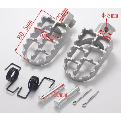 CNC Billet WIDE FAT Foot Pegs Pedal Pads For Yamaha TW200 PW50 PW80 Bikes