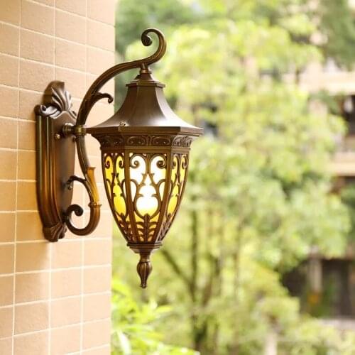 HAWBERRY LED Outdoor Waterproof Creative Courtyard Bar Wall Lamp Home Retro American Interior Stairwell Aisle Corridor Light