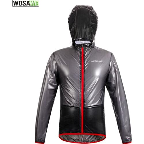 WOSAWE Waterproof Cycling Jacket MTB Bicycle Bike Rain Jacket Raincoat Outdoor Sport Windproof Cycle Clothing