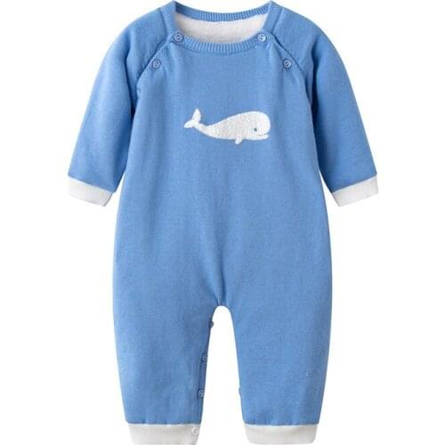 Newborn Baby Winter Romper Winter Thick Climbing Clothes Newborn Boys Girls Warm Romper Knitted Sweater Christmas Outwear