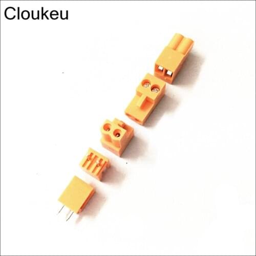 Orange HT3.96 2P Straight pin Connecting terminal HT3.96-2PV Connector Plug+Socket 10Sets
