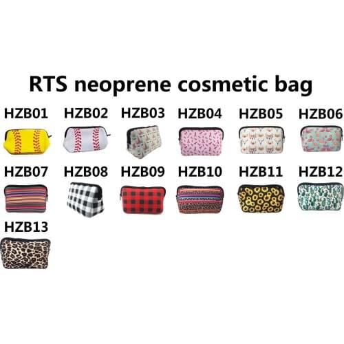 10pcs Waterproof Neoprene Makeup Bag Soft Travel Bag Zippered Storage Pouch Toiletry Bag Pencil Case Organizer Cosmetic Bags