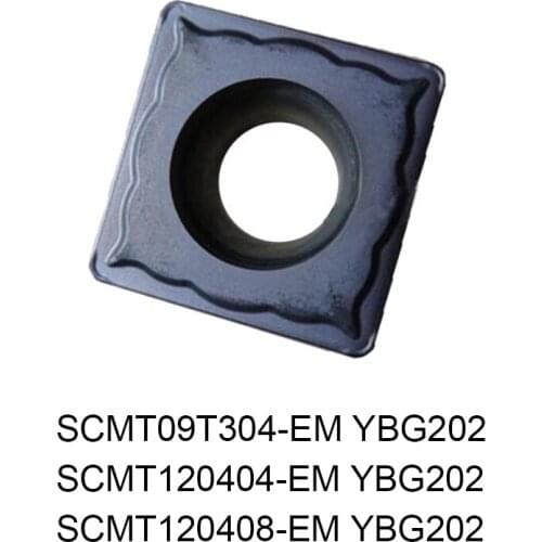 100% Original SCMT SCMT09T304-EM YBG205 SCMT09T308-EM SCMT120404 Inner Hole Boring CNC Turning Inserts 10pcs/lot