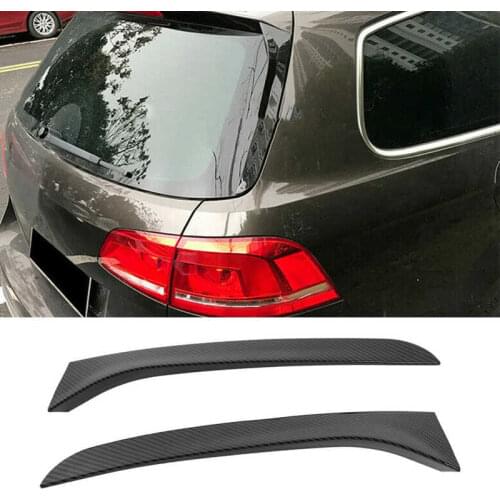 2pcs Rear Window Side Spoiler Wing Carbon Fiber Style Replacement for B7 Variant Wagon 2011 2012 2013 2014 2015