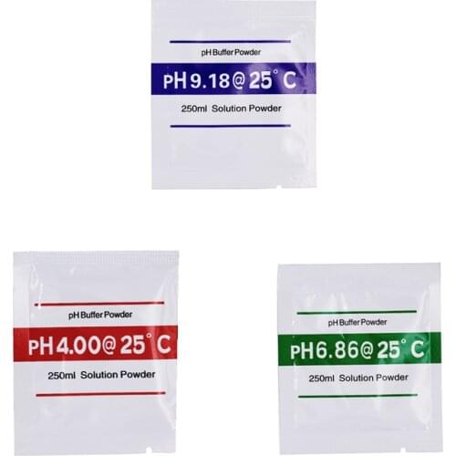 3Pcs PH Calibration Buffer Solution Powder Precise and Easy PH Calibration PH Calibration Powder Solution 6.86,4.00,9.18