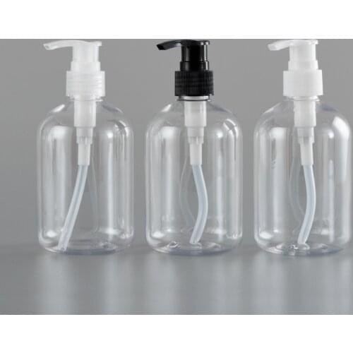 300ML X 30 Transparent Empty Lotion Pump Plastic Bottles Shampoo Shower Gel Lotion Cream Container PET Bottles For Personal Care