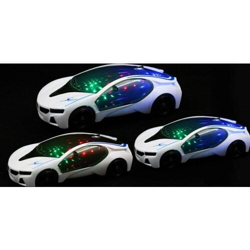 3D Electric Toy Supercar Simulation Car Mold With Wheel Lights Music Kids Gift