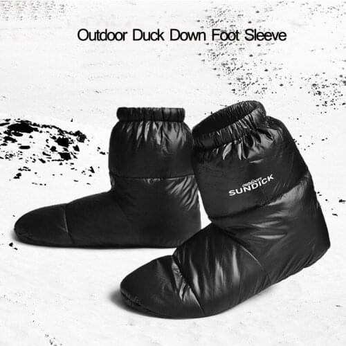 90% White Duck Shoe Covers Winter Autumn Outdoor camping Feet Keep warm Waterproof Windproof Foot Sleeve High-top Socks